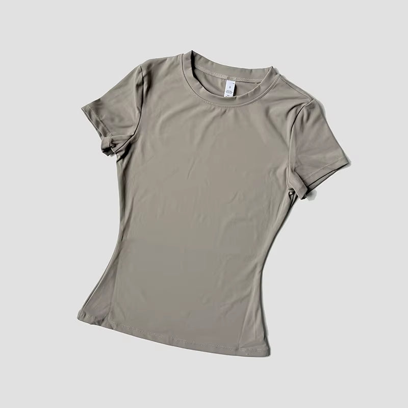 Women Yoga Top Seamless Sport T Shirts Fitness Clothes Short Sleeve Yoga Shirt Gym Top Running Active Wear