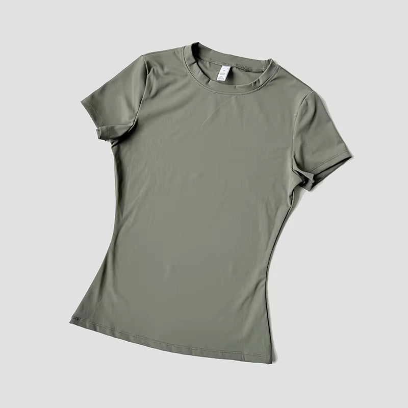 Women Yoga Top Seamless Sport T Shirts Fitness Clothes Short Sleeve Yoga Shirt Gym Top Running Active Wear